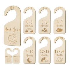 MEILIDY baby closet dividers front view clearly indicate sizes for quick outfit planning.