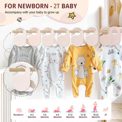 Meilidy baby closet dividers top labels clearly display size codes for easy sorting.