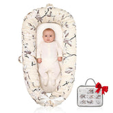 Meindoovm baby lounger cover closeup highlights ultra-soft organic cotton and breathable weave for soothing daytime sessions.
