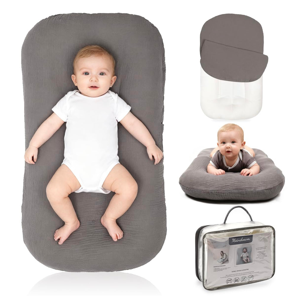 Meindoovm Baby Lounger cozy hug for awake-time play and bonding.