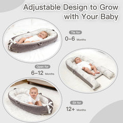 Meindoovm baby lounger organic cotton fabric feels soft and breathable