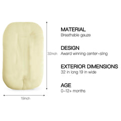 Meindoovm baby lounger side view showcasing hug-like support.