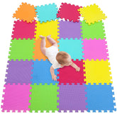 Meiqicool EVA puzzle mat interlocking tiles provide a soft baby play surface.