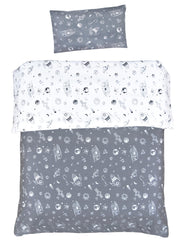 MEJU Rocket Planet duvet cover 43x59 with bright cartoon space design for cozy kids' sleep.