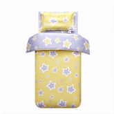 MEJU Star Yellow duvet cover zipper close-up showing easy-change feature and durable zipper.