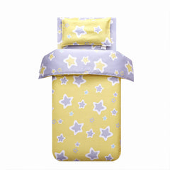 MEJU Star Yellow duvet cover zipper close-up showing easy-change feature and durable zipper.