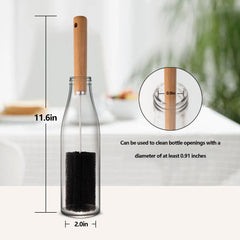 Mektler beech wood handle provides a comfortable scrub grip.