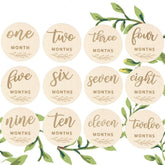 Meliatomia wooden baby monthly milestones discs set captures growth moments.