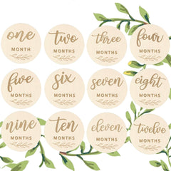 Meliatomia wooden baby monthly milestones discs set captures growth moments.