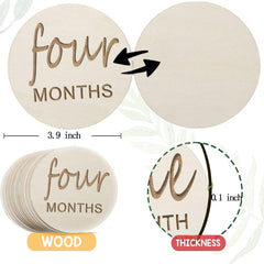 Meliatomia wooden milestone disc birth announcement sign for newborn photos