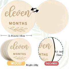 Meliatomia milestones discs close-up shows smooth edges for safe handling.