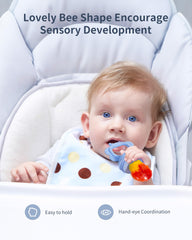Melican easy-grasp ring helps little hands practice self-feeding.