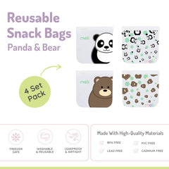 melii leakproof lunch bag with panda design keeps foods fresh.