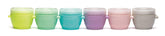 melii Snap & Go 6-pack stackable containers in bright colors for easy portioned meal prep