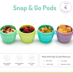 melii Snap & Go container lid showing airtight seal for freshness.