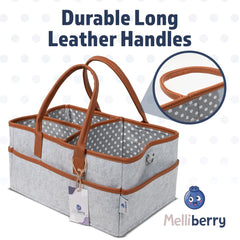 Melliberry diaper caddy car-ready for on-the-go changes