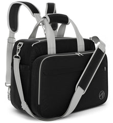 Mellories 4in1 convertible diaper bag tote front view shows versatile carry options for parents.