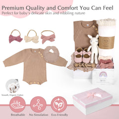 meloom deluxe knitted long sleeve onesie, soft breathable garment for daily wear