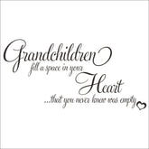 Melostu grandchildren fill space quote decal creates warm family focal point on wall