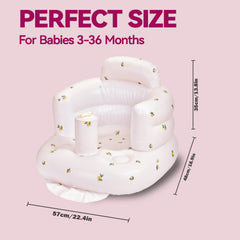 Mengduxd inflatable baby seat with built-in pump for quick setup