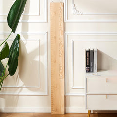 Mengliky height chart wood wall mount showcases seamless design for clean nursery decor.