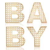 Menkxi baby letters on a wall add rustic nursery charm.