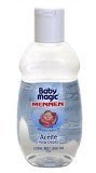 Mennen Baby Magic Oil bottle demonstrates gentle all-skin-tone moisture for baby skin.