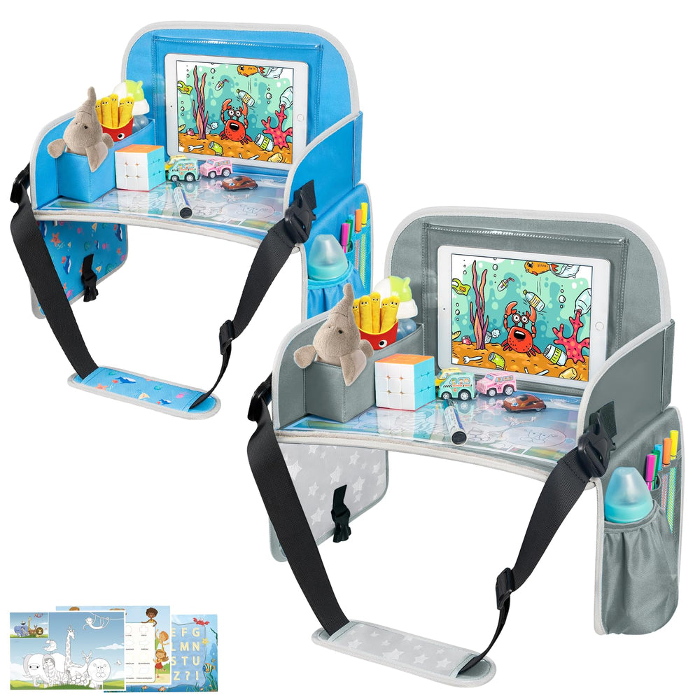 MENZOKE kids travel tray car seat setup supports long road trips.