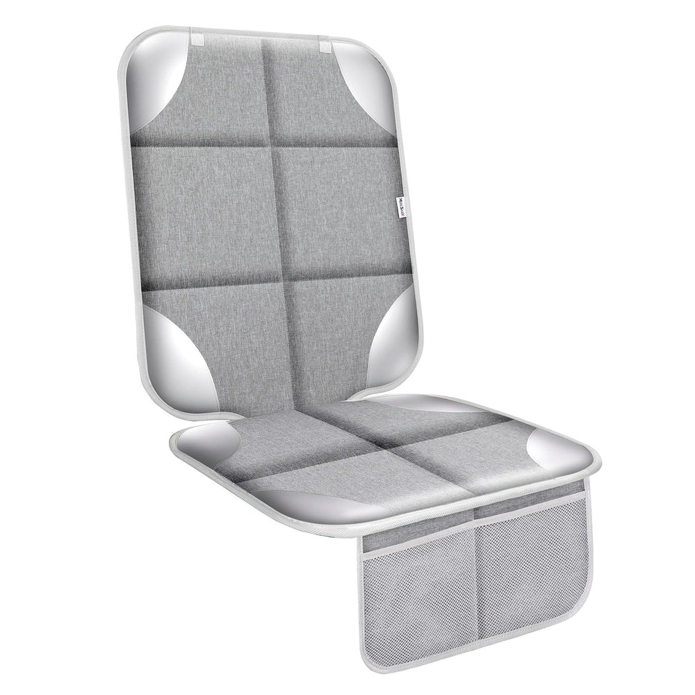 Meolsaek car seat protector with 600D fabric demonstrates waterproof spill protection.