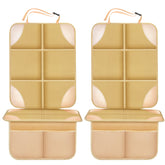 Meolsaek car seat protector ochre front view shows durable, water-resistant fabric for spills.