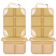Meolsaek car seat protector ochre front view shows durable, water-resistant fabric for spills.