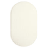 Meowcards bassinet sheet cream muslin texture close-up for breathable baby sleep