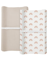 Meowcards changing pad cover beige soft texture for gentle diaper changes