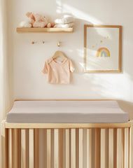Meowcards changing pad cover machine-washable and quick-drying for busy parents.