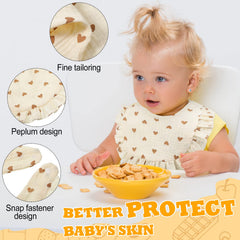 Mepase bibs with ruffled design add cute daily flair