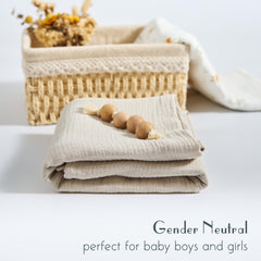 Meracorallo muslin swaddle 110x110 cm size for easy wrapping.