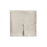 Meracorallo muslin swaddle blanket beige shows gentle, breathable cotton for baby comfort.