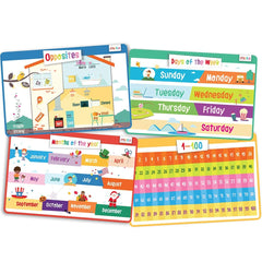 merka kids placemats set with counting illustrations for interactive mealtime learning