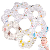 Merlinae Muslin Bibs 6pc front view for drool management
