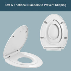 MermoGuiny slow-close mechanism demonstrates gentle lid closing to prevent slams and pinching