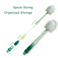 Meruya 5-in-1 brush set with detachable heads for versatile lid and nipple cleaning