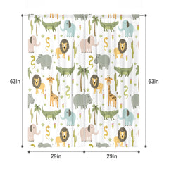 MESHELLY safari-animals curtains add a playful jungle vibe to kids' rooms.