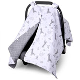 Metplus car seat cover with peekaboo opening for quick, discreet baby checks on the go.