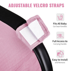 Metplus car seat cover with UV protection for outdoor outings.