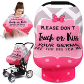 Metplus No Touch Sign Car Seat Cover demonstrates a boundary-friendly shield for outings