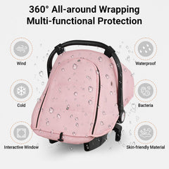 Metplus winter car seat cover fleece lining adds cozy warmth during car rides