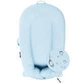 MEXXI organic replacement cover in baby blue shows breathable cotton fabric for comfort.