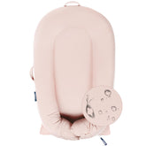 MEXXI organic replacement cover baby pink front view shows breathable cotton