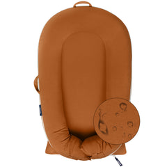 MEXXI organic replacement cover brown front view promotes baby comfort with breathable cotton
