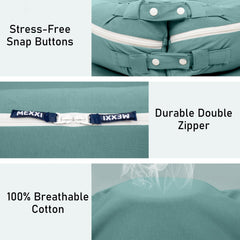 MEXXI organic replacement cover DockATot Sage Green color swatch showcases calming baby-friendly shade